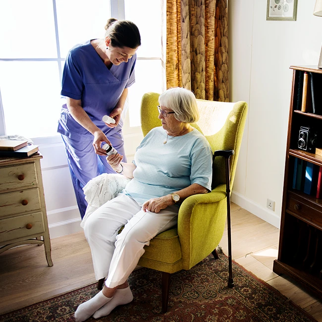 Skilled nursing in home care for elderly patient in Palm Beach County